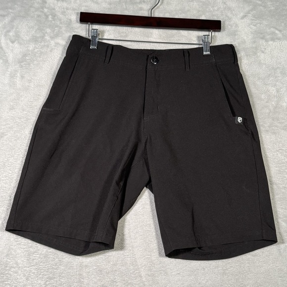 Born Primitive Shorts Mens Medium Black Performance Chino Golf Training Stretch - Picture 1 of 8